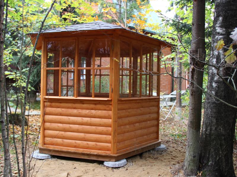 Закрытая беседка цвет 